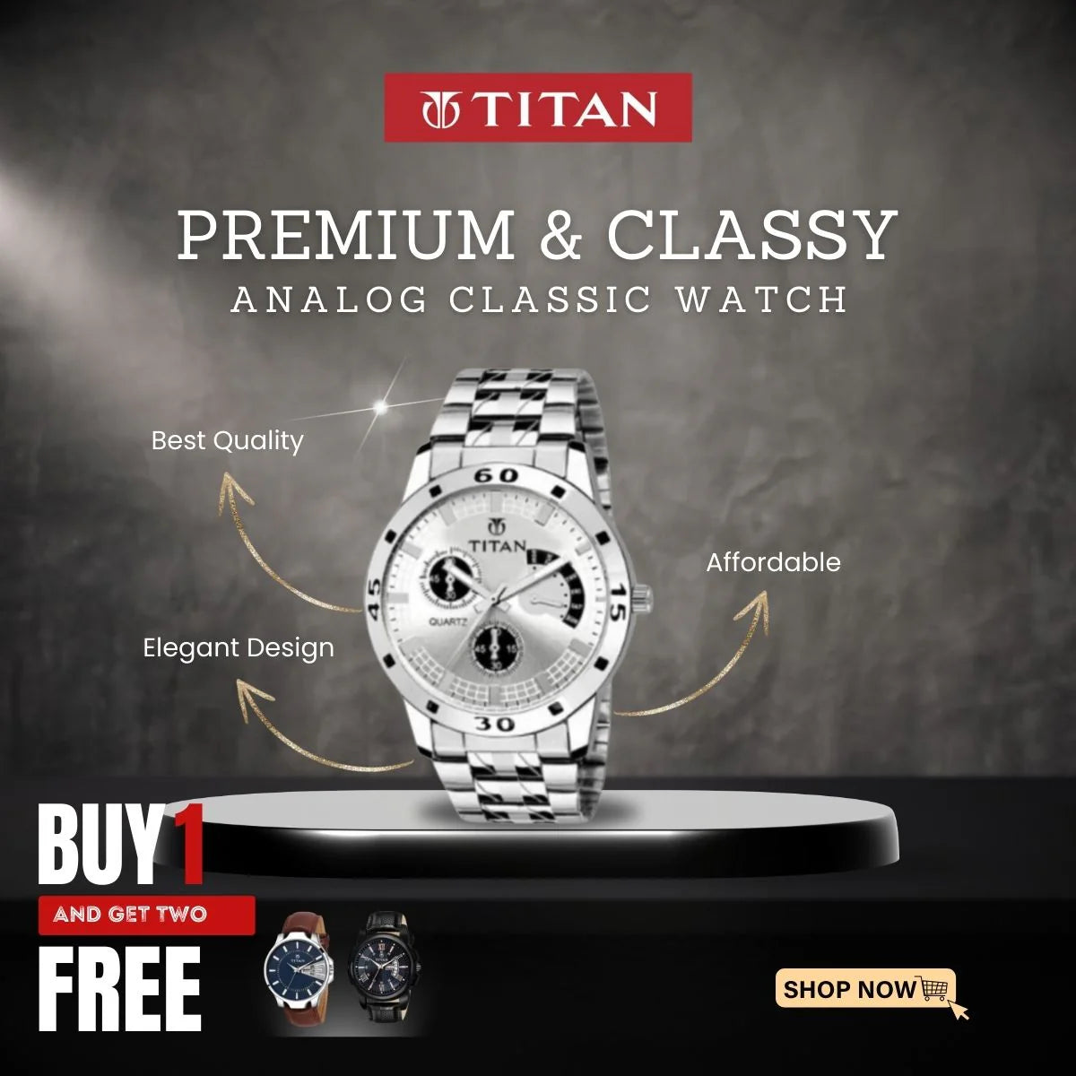 Titan Watch Limited Edition Year 2024 (Buy One Get Two Free)